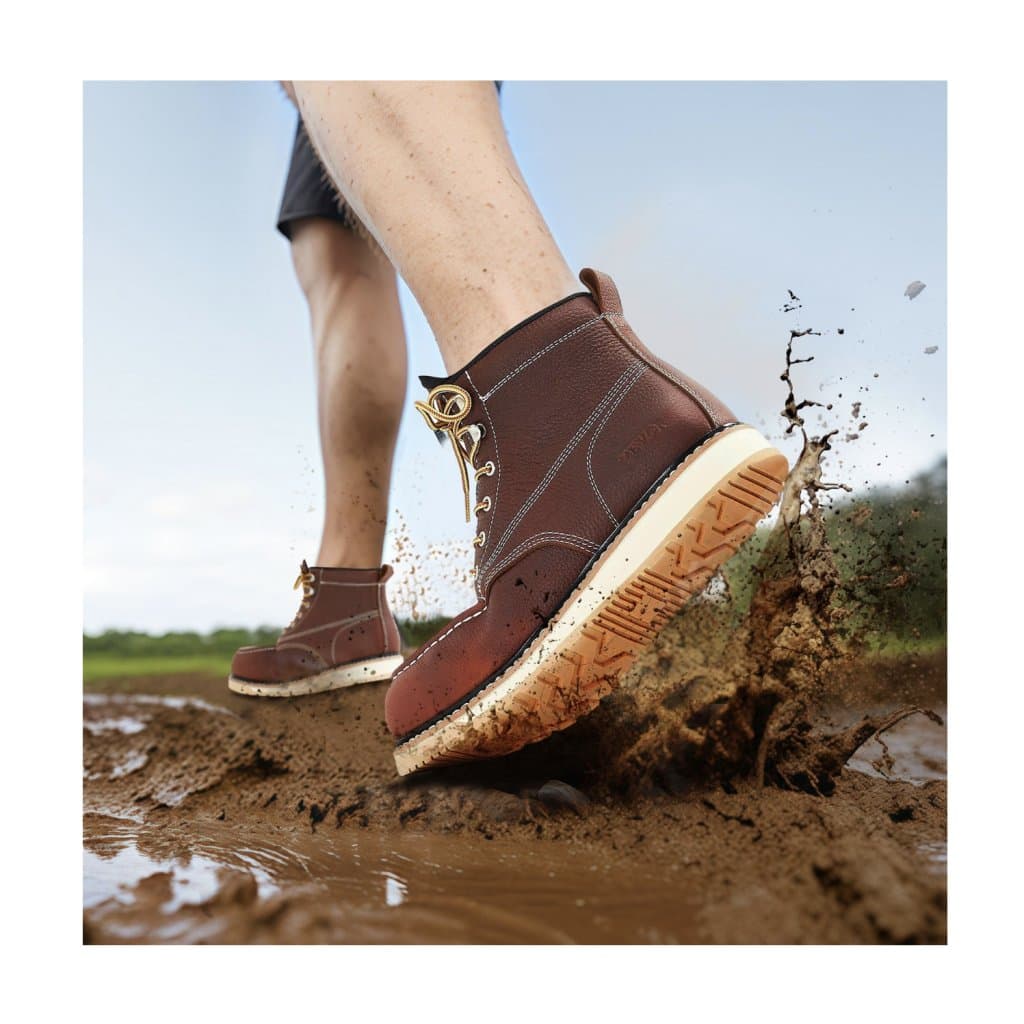 Pracovní boty s ocelovou špičkou, velikost UK 12, voděodolné, pánské, s neklouzavou špičkou