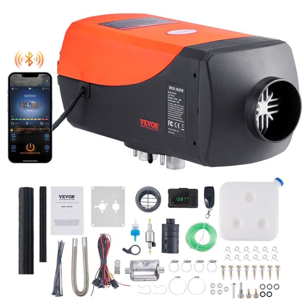 Dieselové topení 12 V 5 kW s Bluetooth aplikací a LCD displejem pro autobus/RV