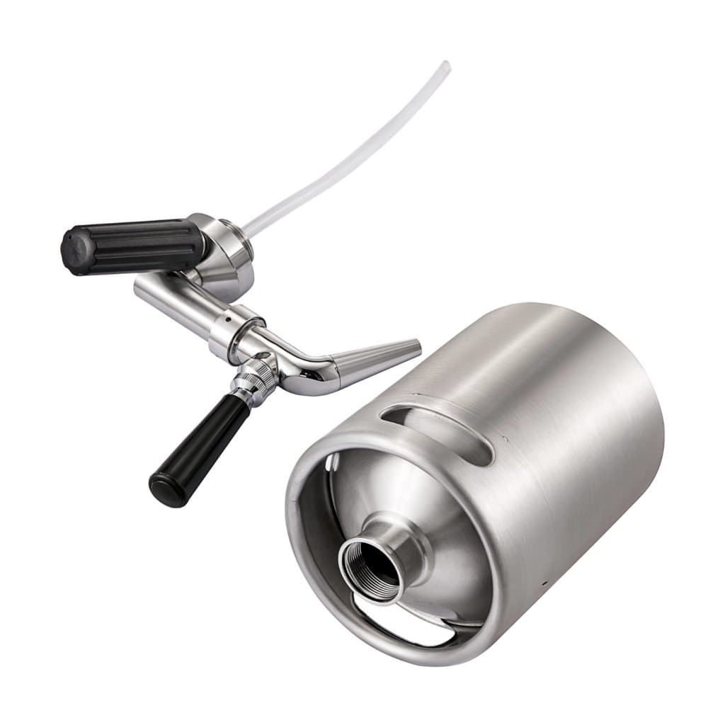 Nitro Cold Brew kávovar 2L, nerezový Nitro Brew přenosný Cold Brew kávovar se štětkami, sada pro domácí přípravu kávy