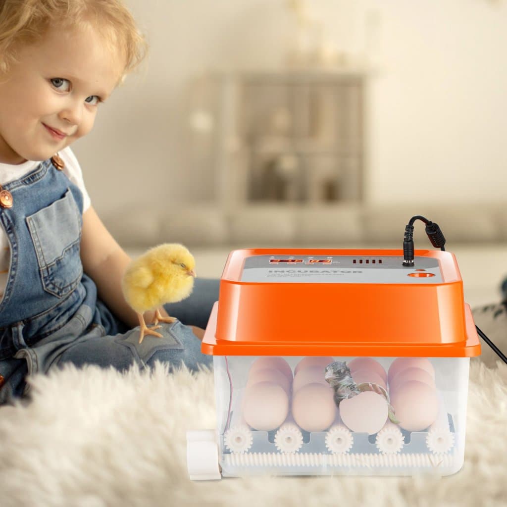 Inkubátor na líhnutí vajec s automatickým otáčením, 12 vajec