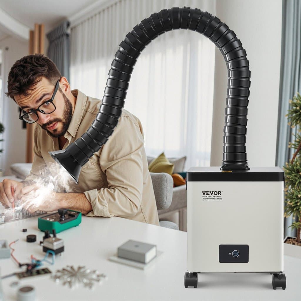 Odsavač výparů při pájení 85 W bezkartáčový odsavač s 3stupňovými filtry