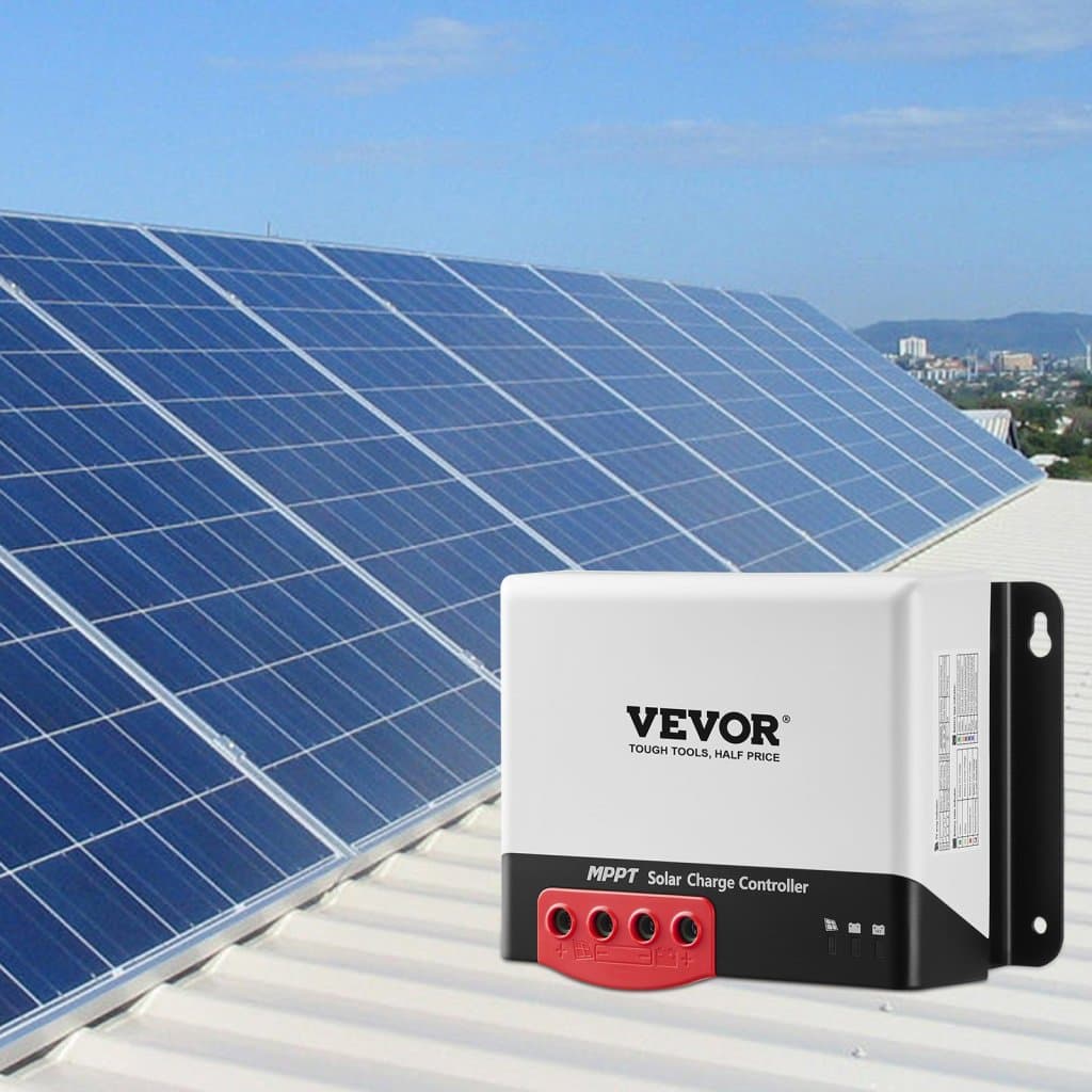 40A MPPT solární nabíjecí regulátor, automatické DC vstupy 12V/24V, nabíjecí regulátor solárního panelu s modulem Bluetooth, 98% nabíjecí účinnost pro uzavřené (AGM), gelové, tekuté (zalévané) a lithiové baterie