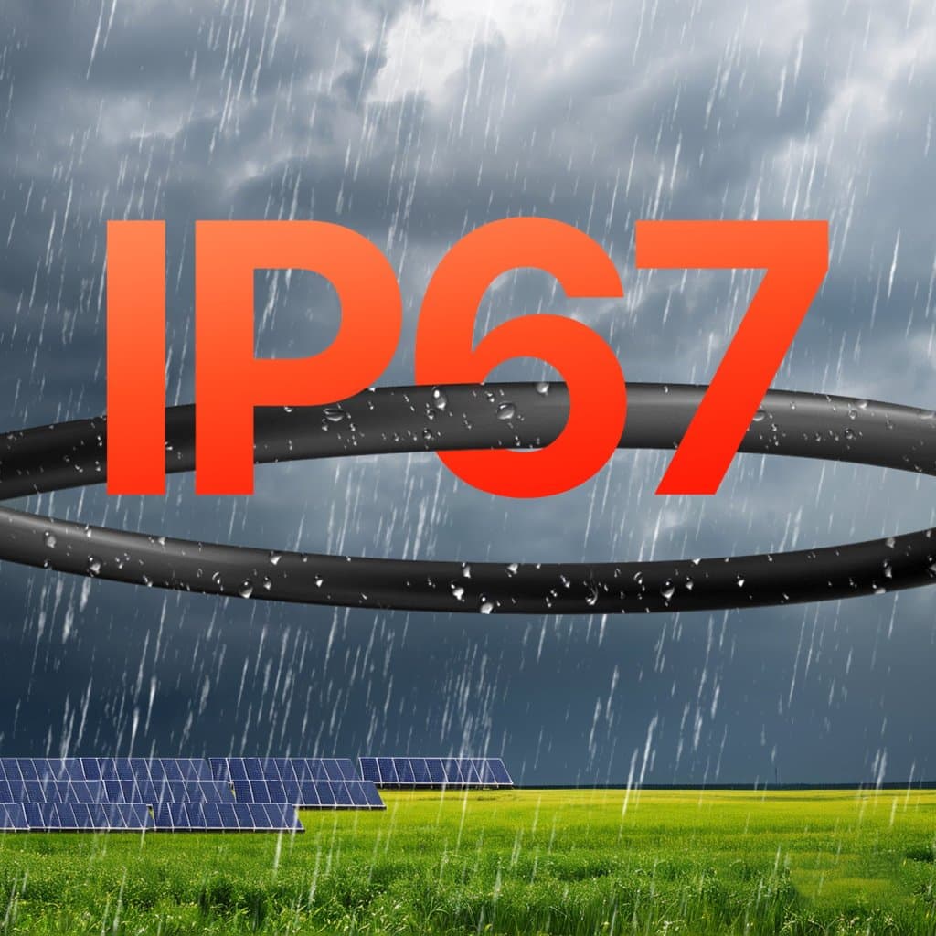 Prodlužovací kabel pro solární panely 30,48 m/100 stop, vodotěsný, 6 mm²/10 AWG, černý