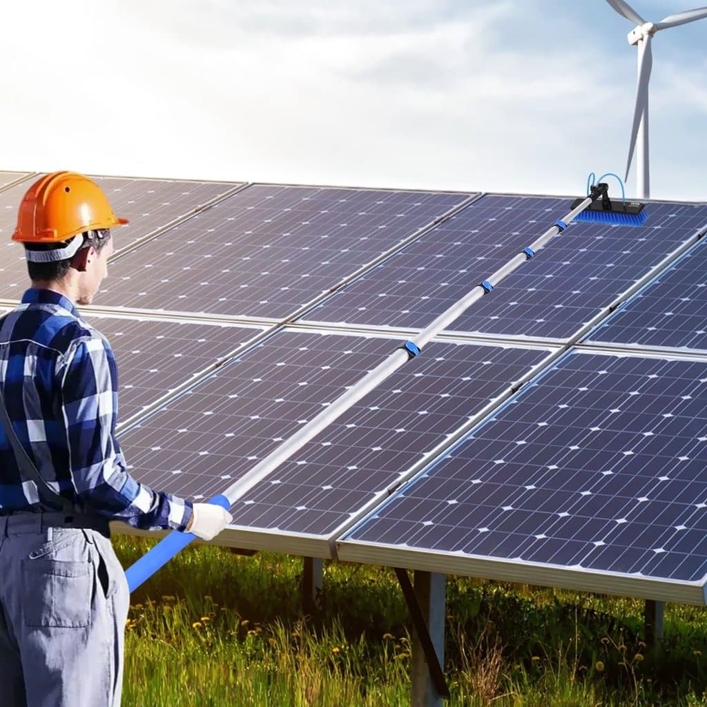 Sada vodou napájených tyčí, čisticí tyč na solární panely 7,3 m s vysouvací rukojetí