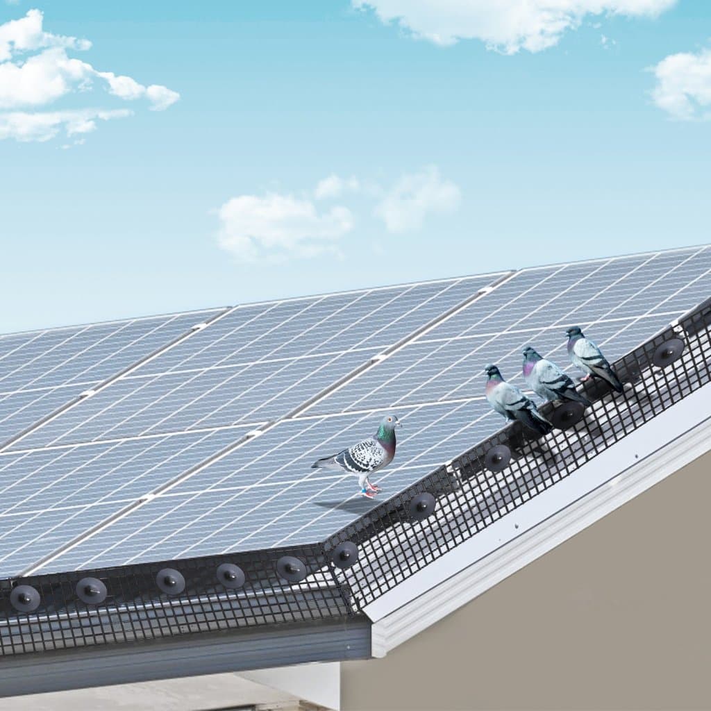 Solární panel 20 x 3048 cm, ochrana proti ptákům, sada rolí, ochrana proti hmyzu, 70 ks spojovacích prvků