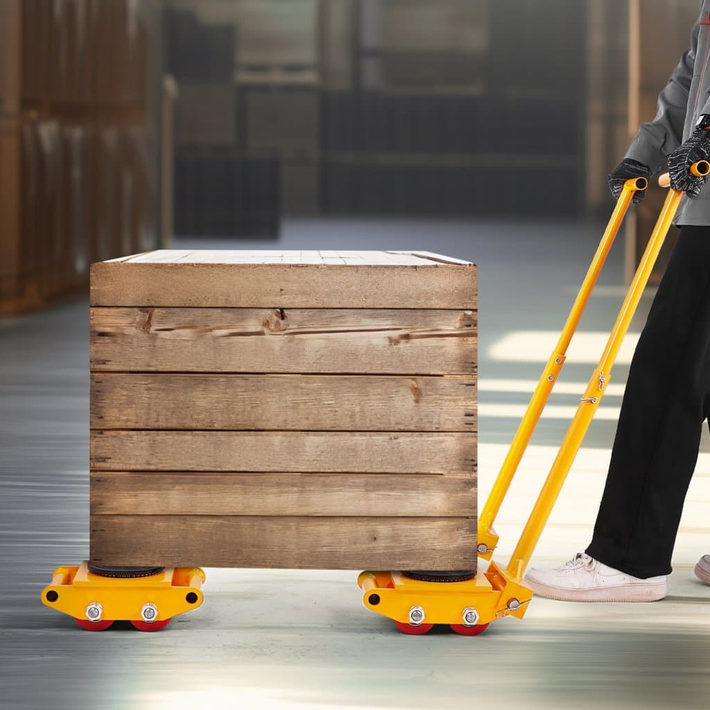 Pojízdný podvozek 13228 liber 6T, strojní skate dolly s rukojetí, otočení 360°