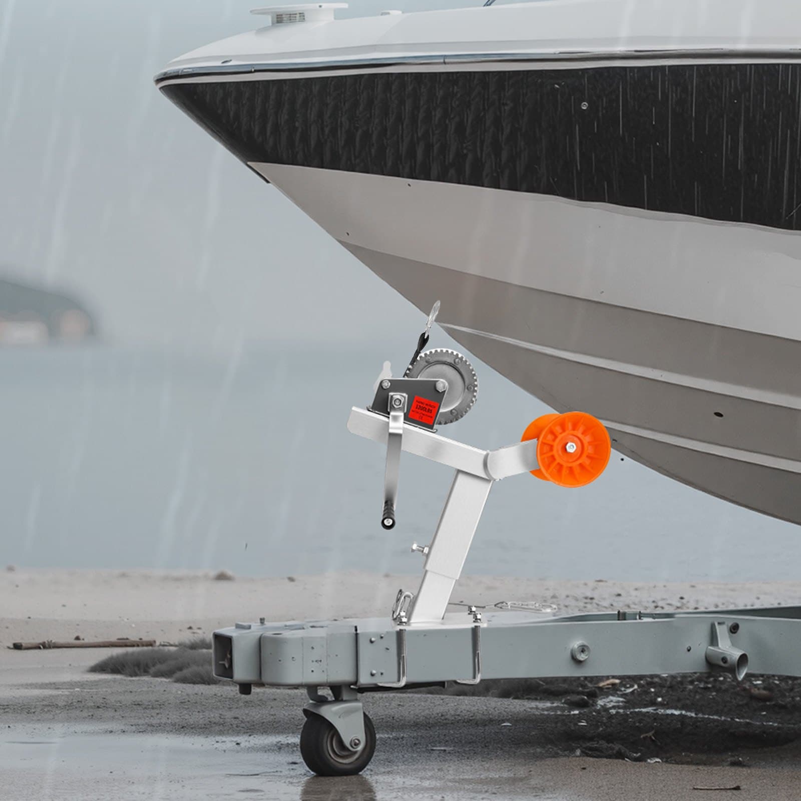 Stojan pro naviják přívěsu na loď s kladkou 544 kg, držák navijáku pro loď