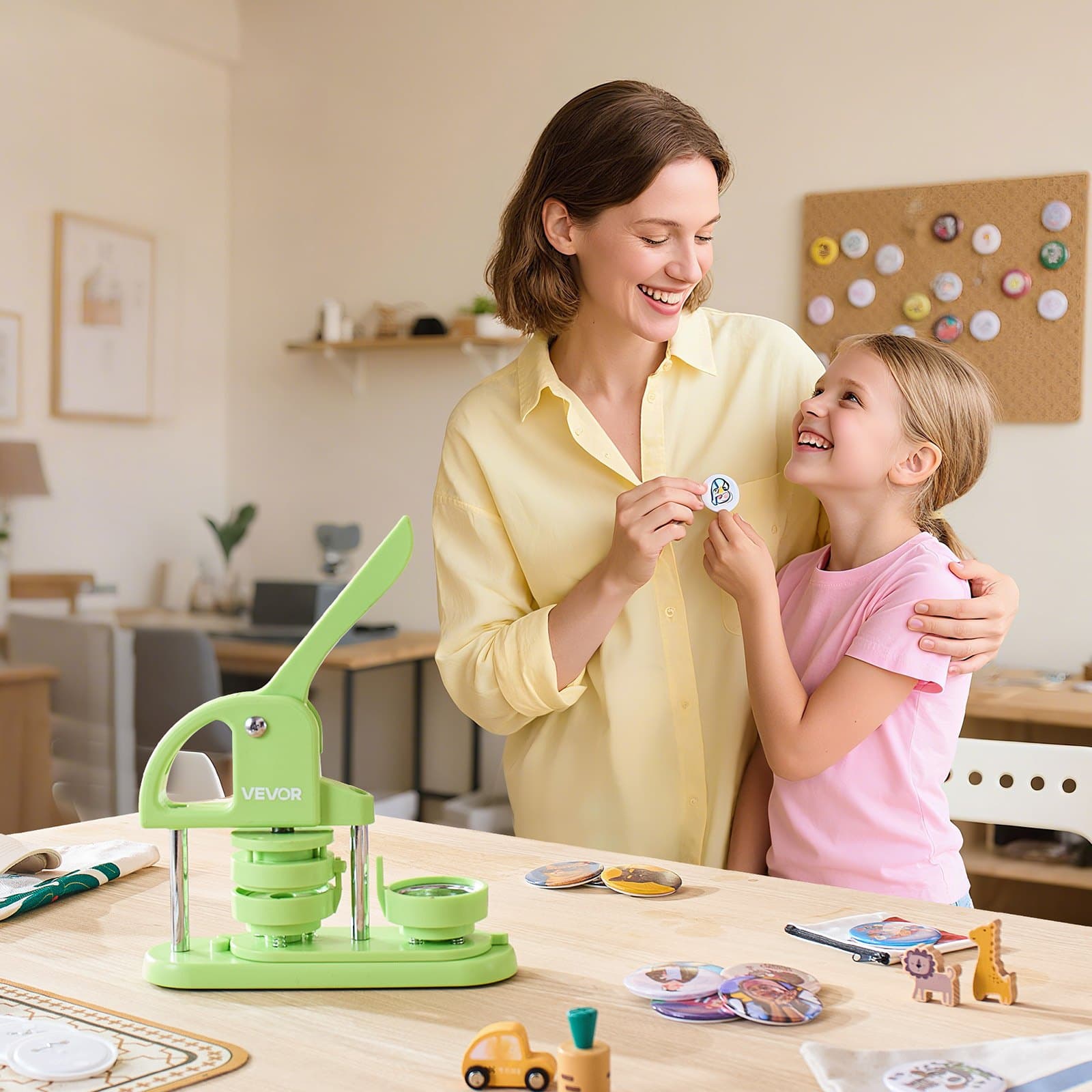 Stroj na výrobu knoflíků, plastová jehla, 58 mm, 100 ks, díly na knoflíky, zelený