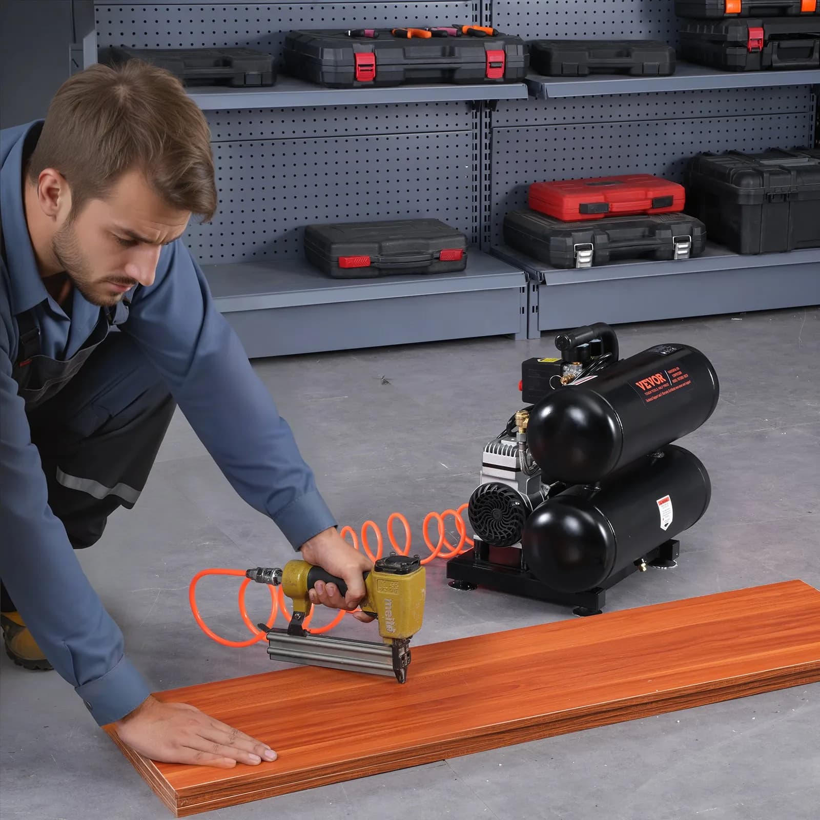 Kompaktní přenosný bezolejový kompresor 4,6 galonů 90 PSI