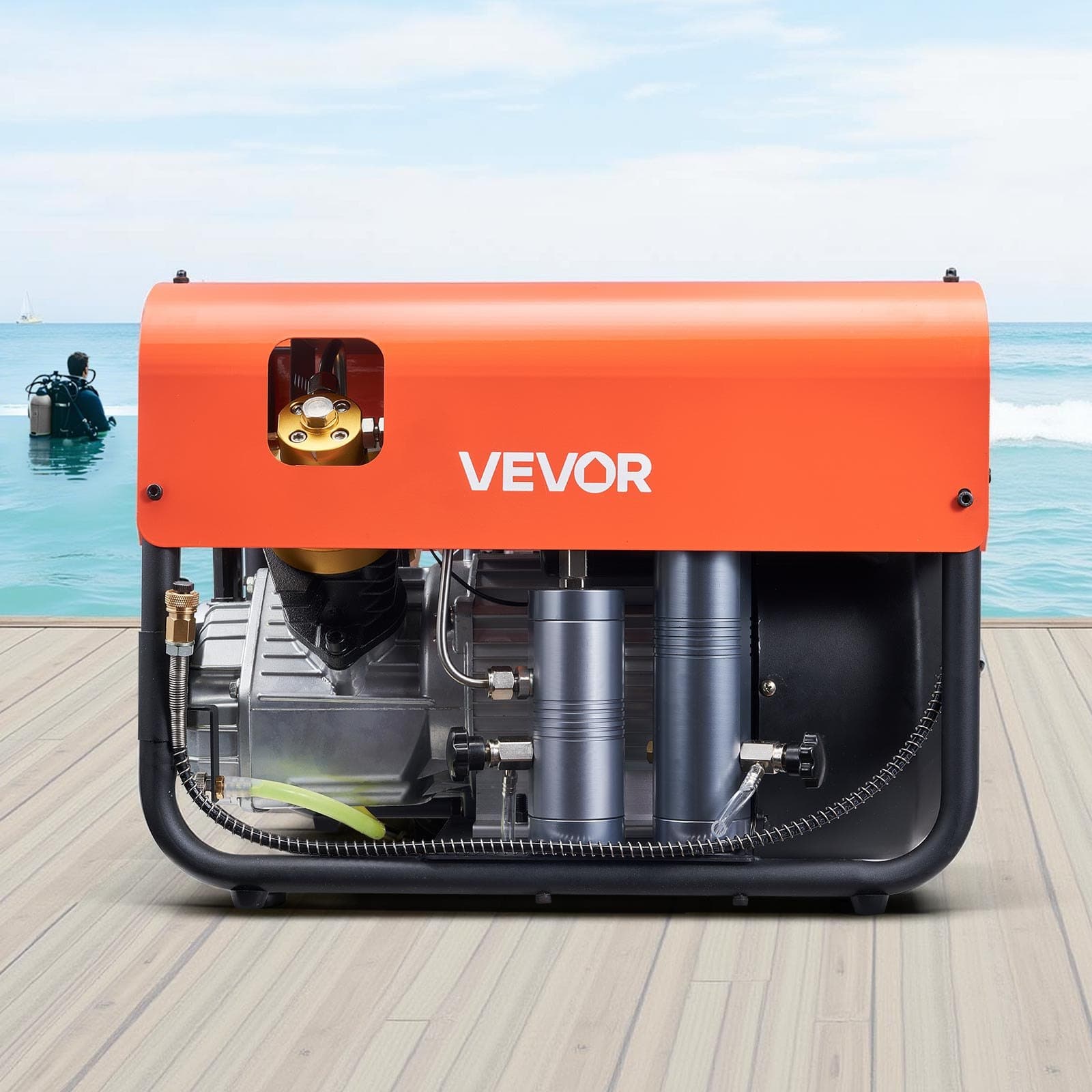 Kompresor vzduchu PCP 4500PSI/30MPa, dvouválcový, s potápěčskou lahví