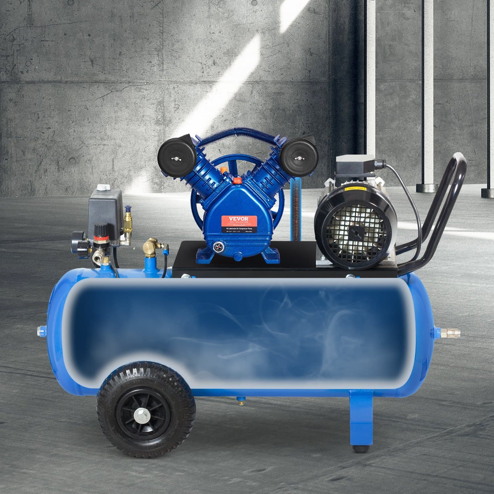 Hlava pístového čerpadla kompresoru 3 HP 6,25 CFM při 90 PSI, dvouválcová hlava pístového čerpadla