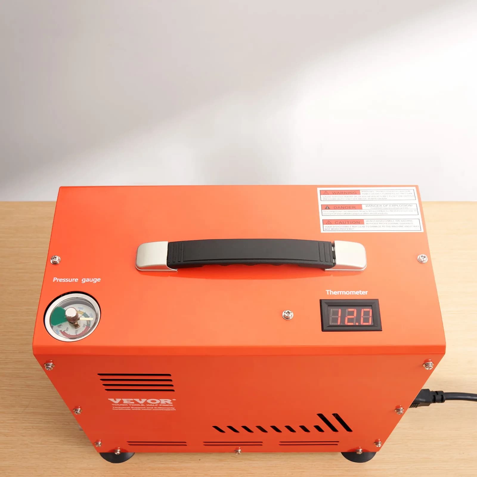 Kompresor vzduchu PCP 800 W, dvouválcový, pro PCP vzduchovky, 4500 PSI/30 MPa