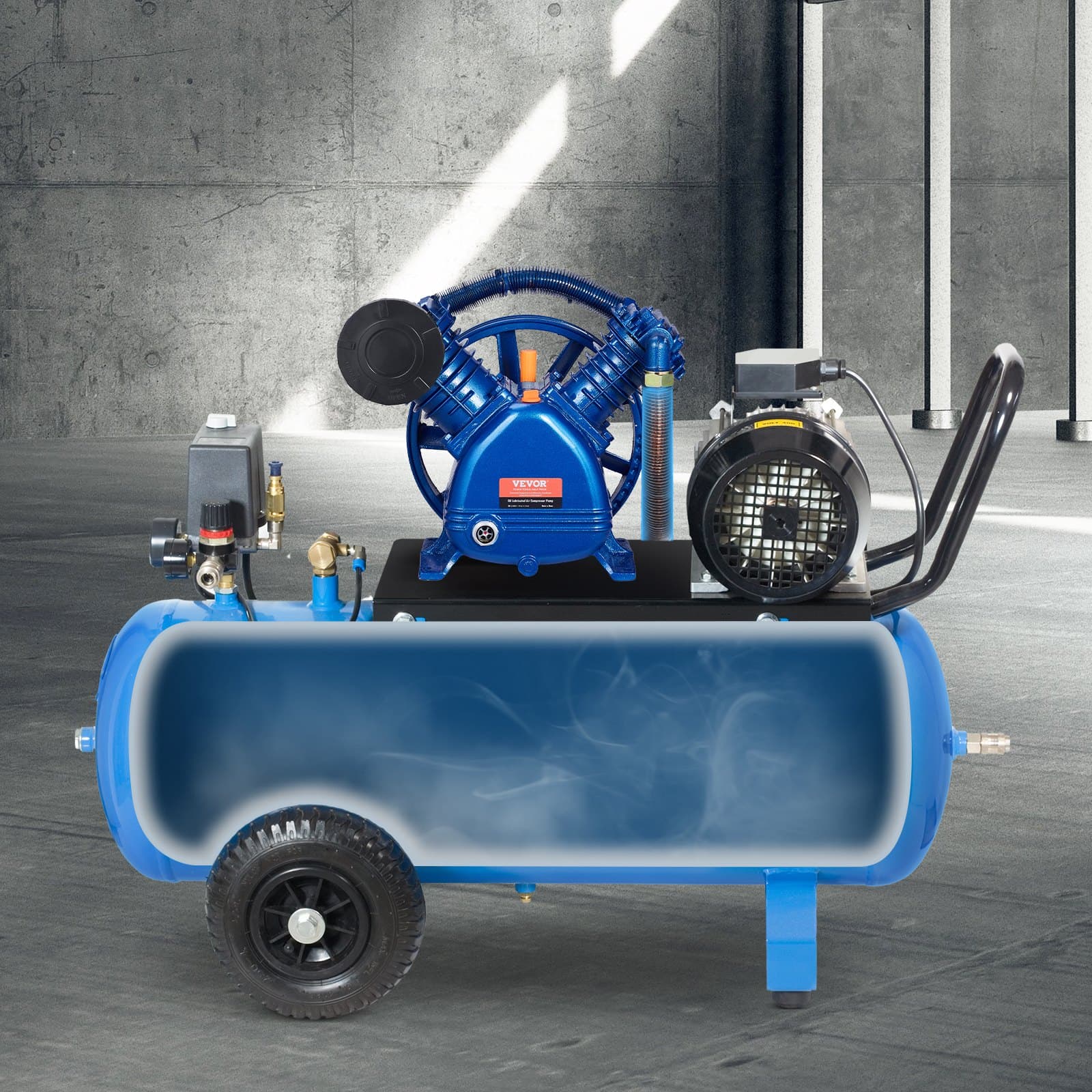 Hlava pístového čerpadla kompresoru 5,5 HP 5,75 CFM při 90 PSI, dvouválcová hlava pístového čerpadla