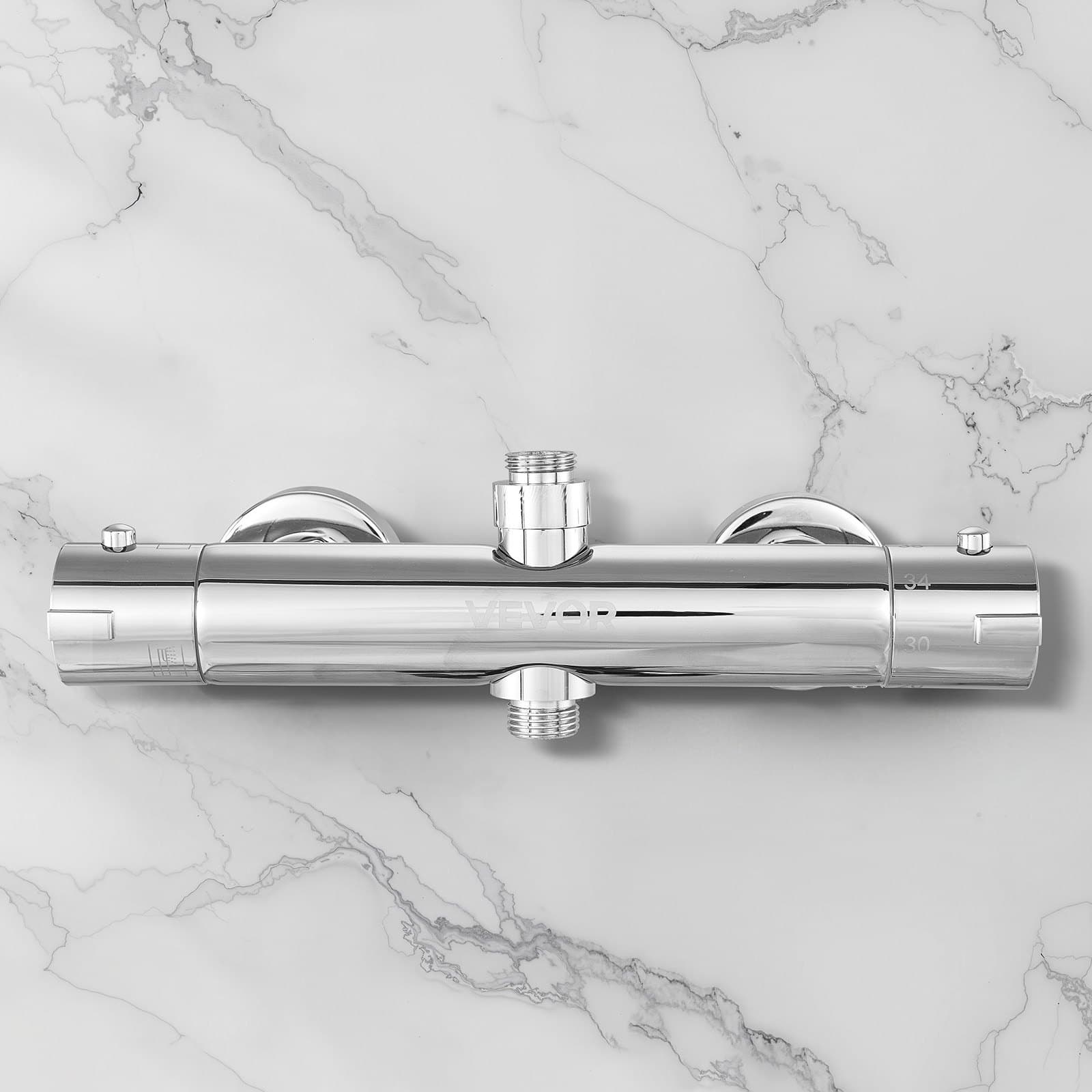 Termostatický ventil pro sprchovou baterii, termostatický ventil s bezpečnostní aretací 38 °C, ventily pro regulaci teploty sprchové baterie s teplou a studenou vodou, zajišťující stálou teplotu vody pro koupelnu, karavan a přívěs