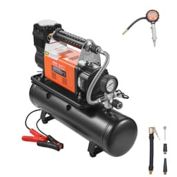 12 V, odolný vzduchový kompresor se soupravou nádob 6 l, přenosné čerpadlo na pneumatiky 6,35 CFM, 150 PSI, terénní kompresor se digitálním manometrem pro huštění pneumatik u nákladních vozů, osobních vozů, SUV, 4x4 a obytných vozidel - miniatura 5