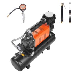 12 V, odolný vzduchový kompresor se soupravou nádob 6 l, přenosné čerpadlo na pneumatiky 6,35 CFM, 150 PSI, terénní kompresor se digitálním manometrem pro huštění pneumatik u nákladních vozů, osobních vozů, SUV, 4x4 a obytných vozidel - miniatura 12