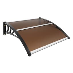 Markýza na okno, 40" x 40", UPF 50+, polykarbonátová, venkovní markýza na okno, výsuvná markýza nad vchodové dveře, sluneční clona, ochrana proti UV, dešti a sněhu, prázdná deska - miniatura 3