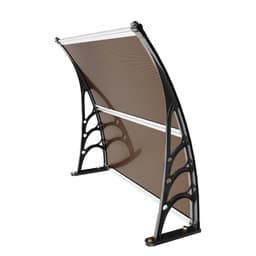 Markýza na okno, 40" x 40", UPF 50+, polykarbonátová, venkovní markýza na okno, výsuvná markýza nad vchodové dveře, sluneční clona, ochrana proti UV, dešti a sněhu, prázdná deska - miniatura 5