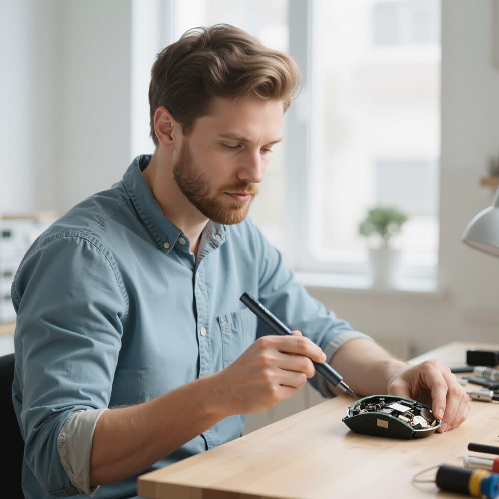 Sada elektrických přesných šroubováků, 48 magnetických bitů, mini elektrický šroubovák s magnetickým úložným boxem, ocelové bity S2, LED světlo, nabíjení přes USB-C, pro opravy telefonů, notebooků a elektroniky