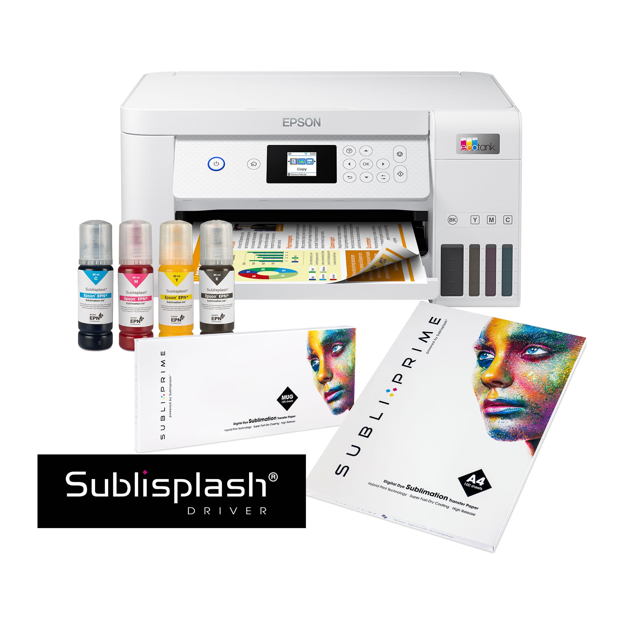 Startovací sada inkoustové tiskárny Epson EcoTank, formát A4, sestávající z:
