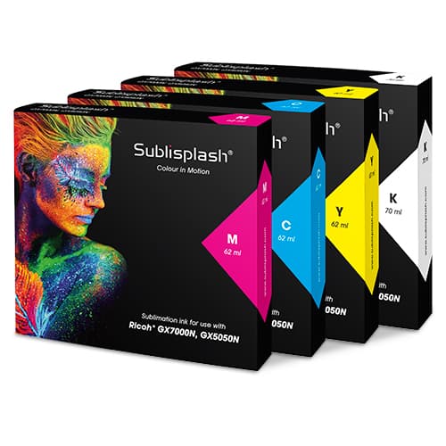 Sublisplash® pro Ricoh GX5050N/7000N, náplně 62/70 ml, různé barvy