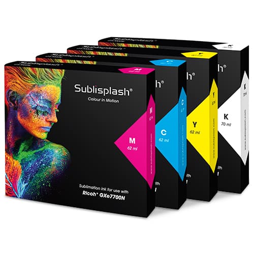 Sublisplash® pro Ricoh GX e7700N, náplně 62/70 ml, různé barvy