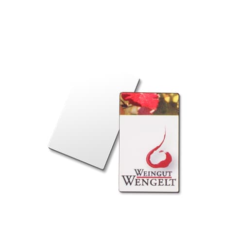 Náhradní hliníková destička pro sponku na peníze, obdélníková, lesklá bílá, rozměr 16 x 28 mm, 100 ks/balení