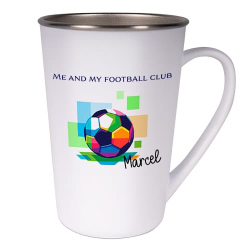 Kónický nerezový kelímek o objemu 17 oz, s polymerovým pláštěm, doporučeno ruční mytí, 12 ks/balení, 48 ks/karton
