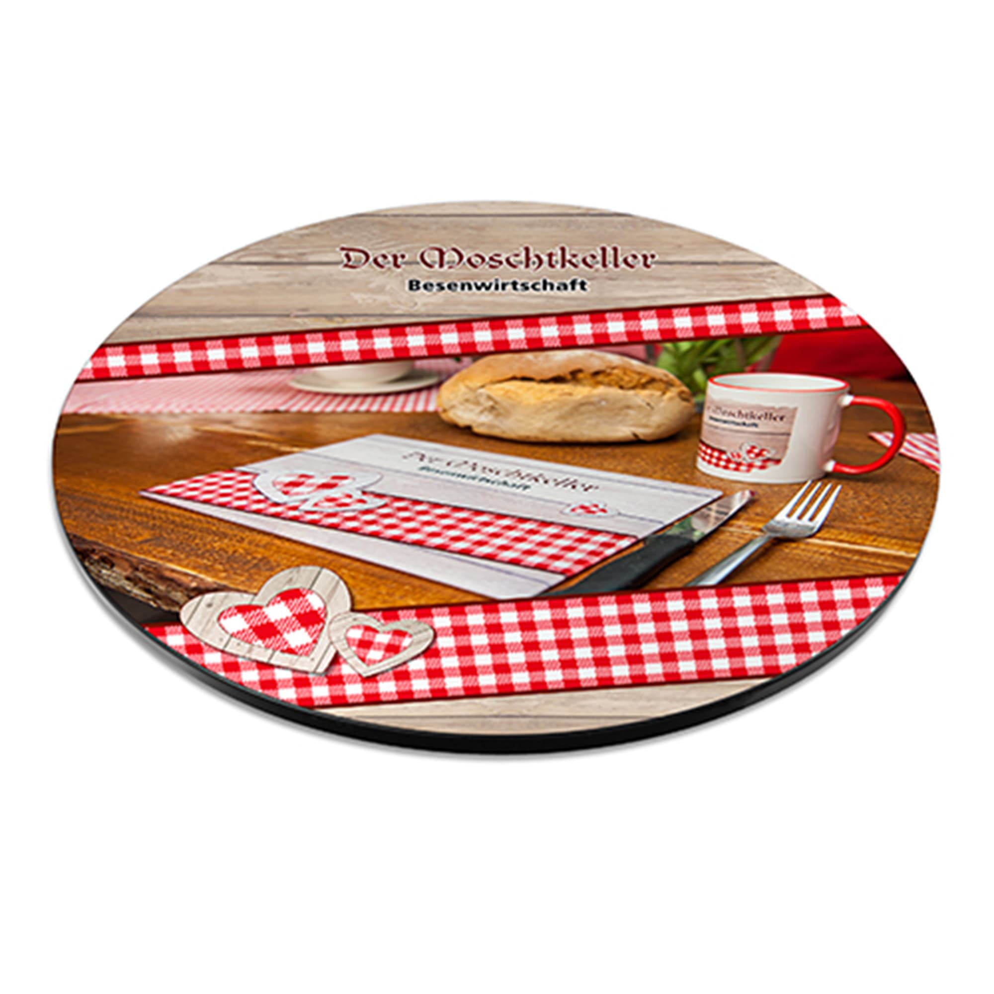 Stolní deska ChromaLuxe pro bistro stůl, bez podstavce, barva lesklá bílá, rozměr Ø 600 x 19 mm, 6 ks/karton