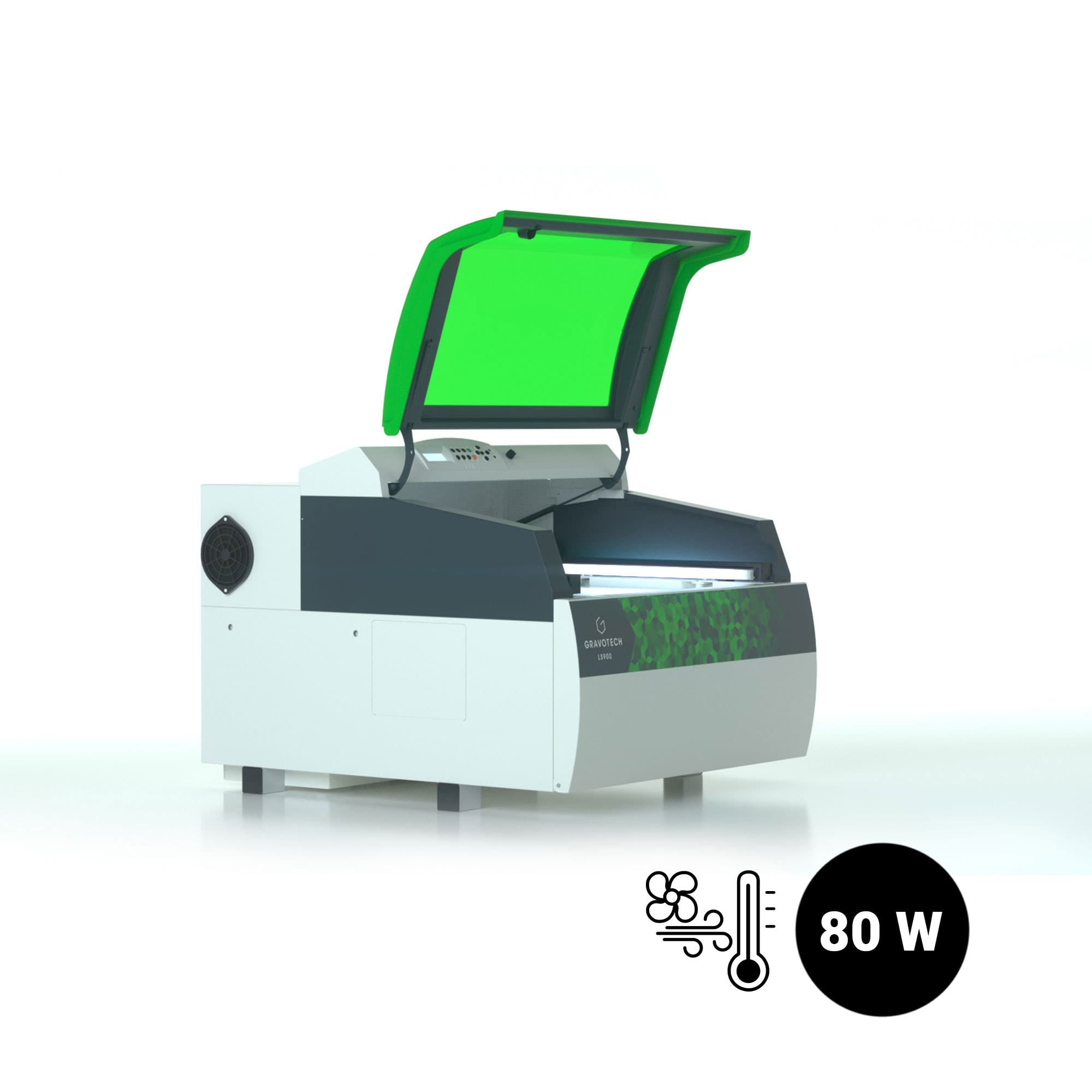 Gravotech LS900 CO2 laserový gravírovací stroj, 80wattový CO2 laser s chlazením vzduchem