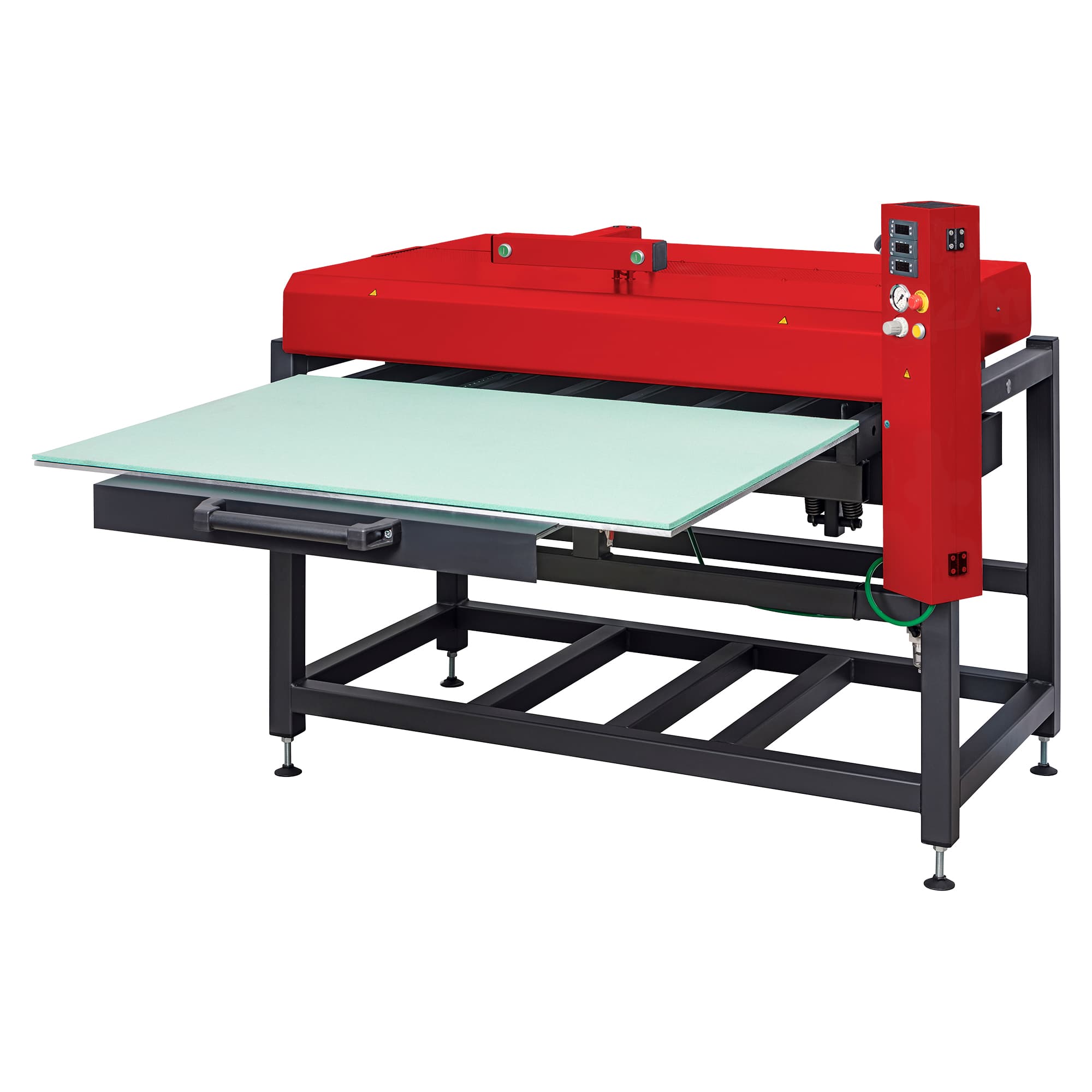 Velkoformátový pneumatický transferový lis TT-812-K, transferová plocha 125 x 85 cm