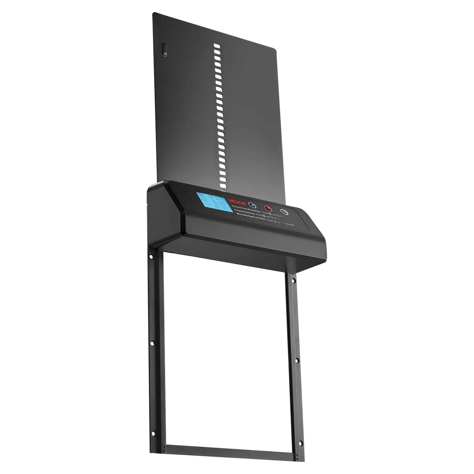 Automatická vrata kurníku, bateriově napájená vrata kurníku s časovačem a ručním nastavením, zabezpečení proti skřípnutí, odolná hliníková slitina, automatický otvírač vrat pro kuřata s vodotěsným těsněním, černá