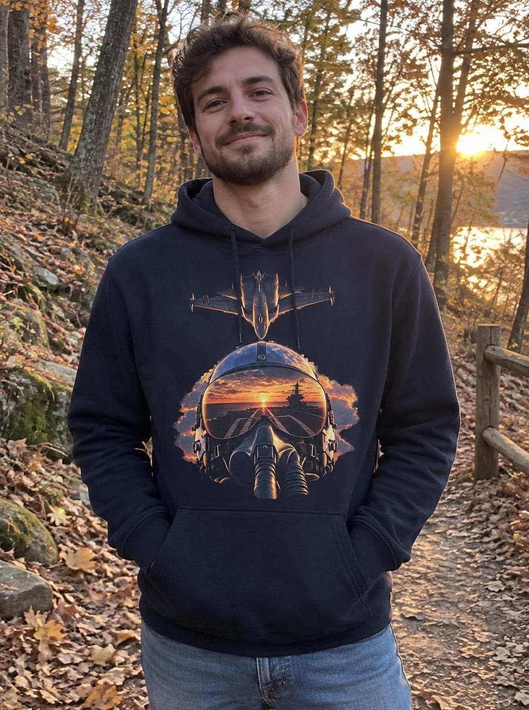 Top Gun – Střemhlav – pánská mikina s kapucí a potiskem (B&C #Hoodie)