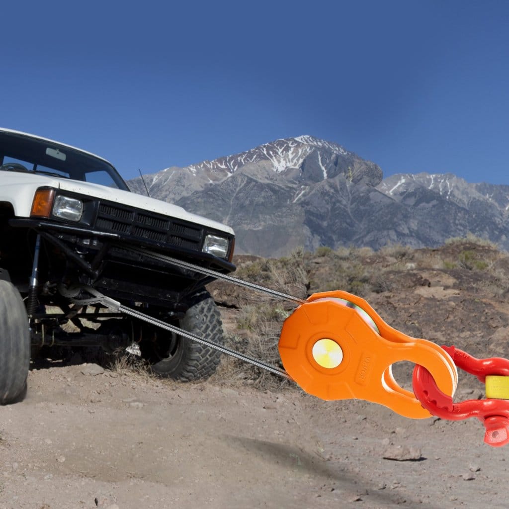 Kladka navijáku pro syntetické lano 14 mm nebo měkké šekly