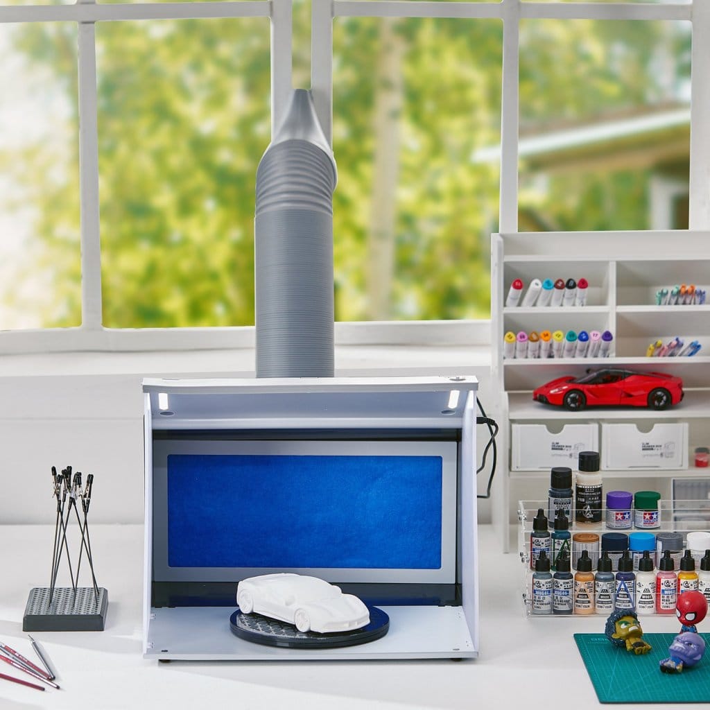 Lakovací kabina s dvojitým ventilátorem