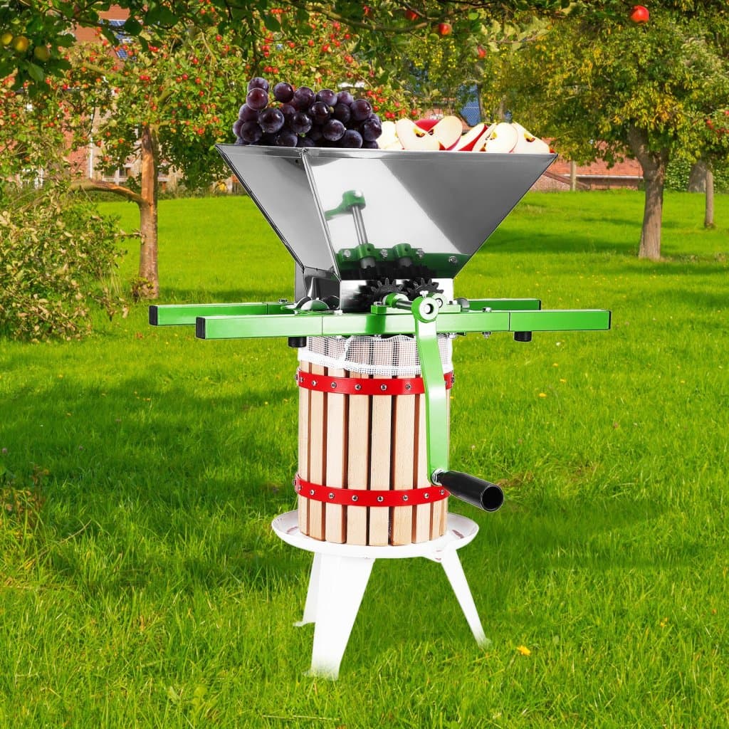 Drtič ovoce a jablek pro výrobu cideru, nerezová ocel, 1,8 gal/7 l