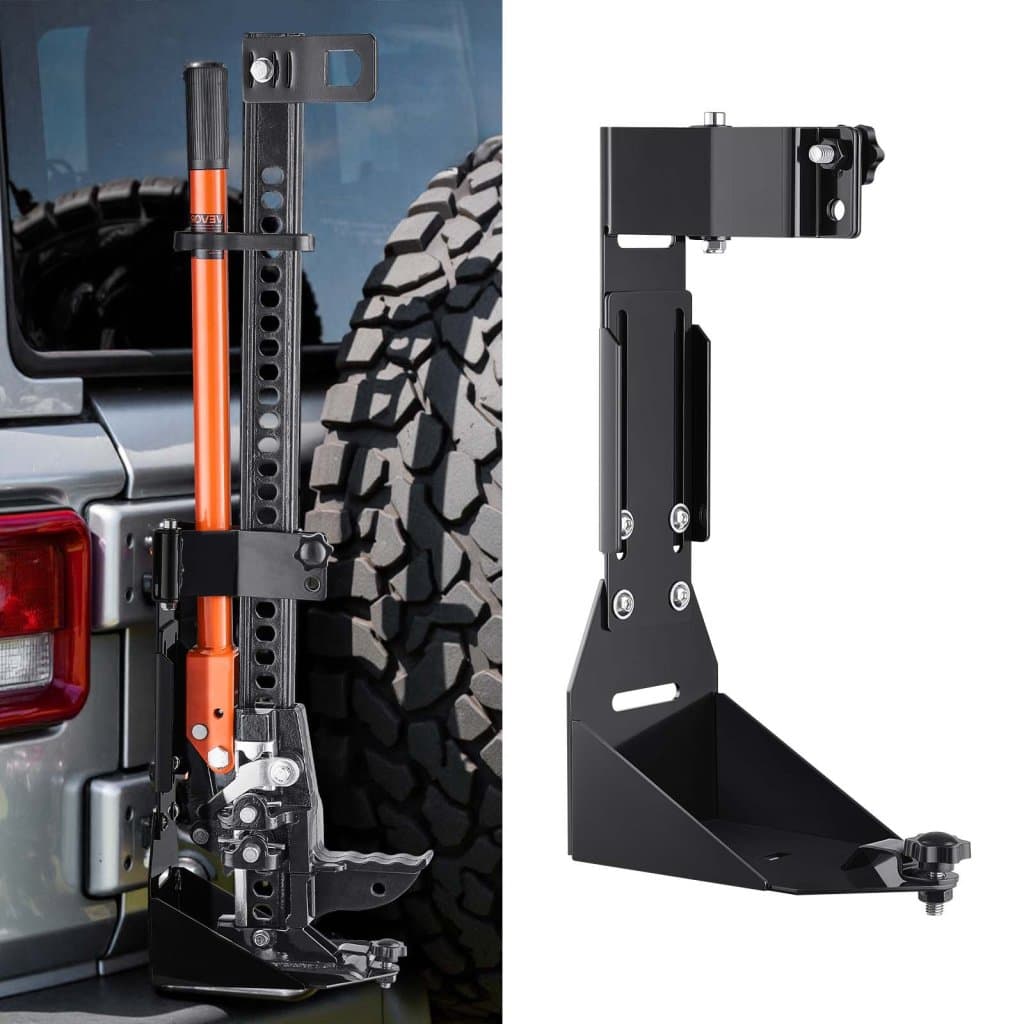 Držák zvedáku pro Jeep Wrangler YJ/TJ/JK/JL 1986–2024, pro terénní vozidla