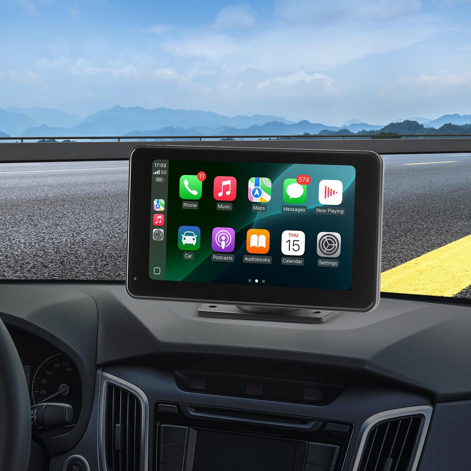 Autorádio s dotykovým displejem CarPlay 7 pro Apple a Android, couvací kamera