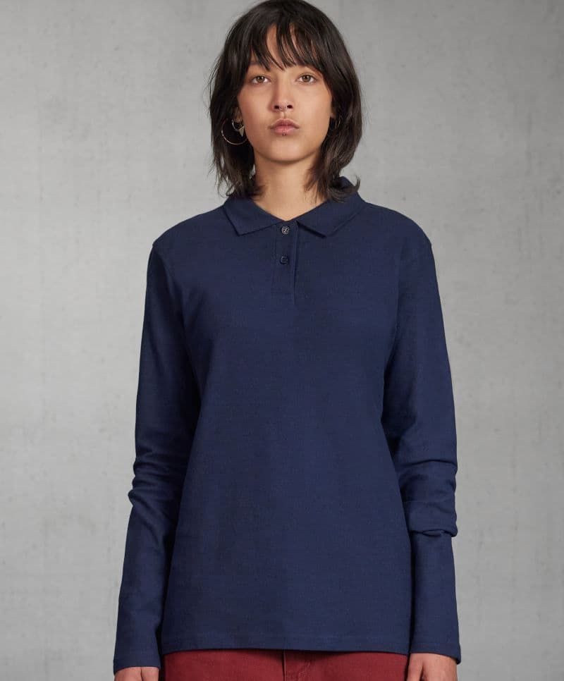 B&C | ID.001 LSL /women - Dámské piqué polo s dlouhým rukávem