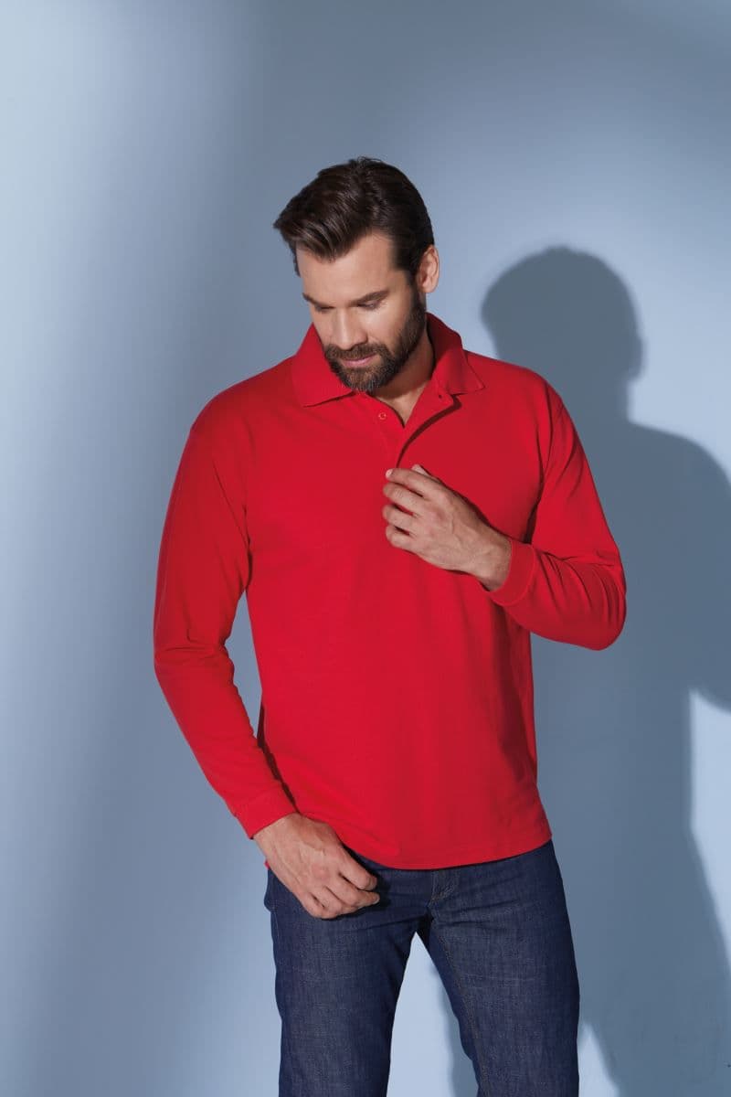 Daiber | JN 22 - Piqué polo s dlouhým rukávem z těžké bavlny