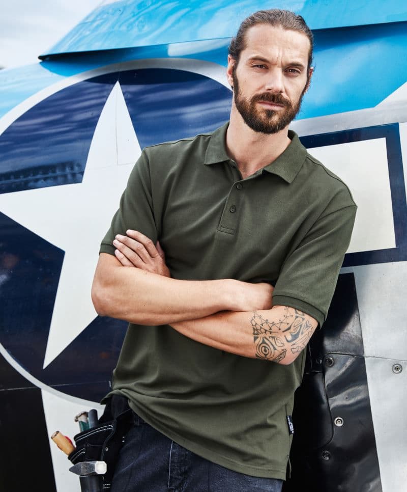 Daiber | JN 1806 - Pánské pracovní elastické bio polo - Solid